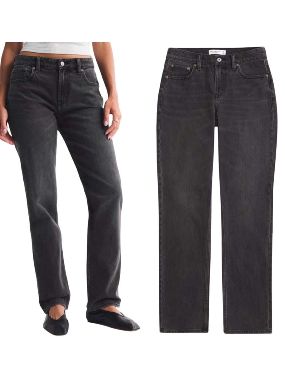 Abercrombie & Fitch 90s Straight Mid Rise Jeans 27